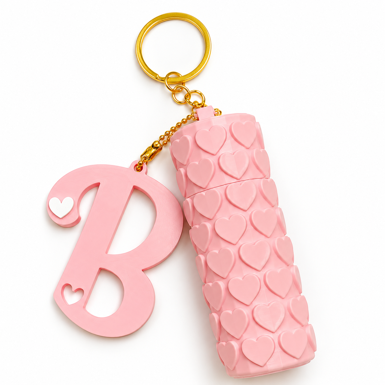 Chaveiro Porta Protetor Labial + Letra Personalizada